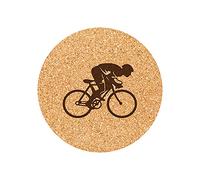 Lot de 6 Dessous de Verre en liège gravés Vélo