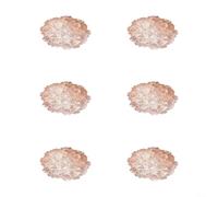 Lot de 6 dessous de verre en PVC avec motif floral nordique et finition gaufrée en feuille d'or résistant à la chaleur pour les applications de table à la maison (or rose)