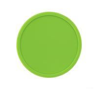 Lot de 6 dessous de verre ronds en silicone antidérapants avec isolation en caoutchouc pour taches et dommages causés par la chaleur sur les surfaces (vert)