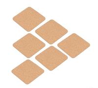 Lot de 6 dessous de verre ronds flexibles en liège de 9 à 5 cm de diamètre, 3 mm d'épaisseur, protègent les meubles contre les taches et les dommages causés par la chaleur