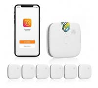 Lot de 6 détecteurs de fumée connectés Smartwares - Application Gratuite - 85 DB - Conforme à la Norme EN-14604 - Piles remplaçables - Voyants LED - FSM-12606