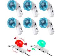 Lot de 6 détecteurs de touche avec LED Light Strike - Indicateur de touche électronique avec détecteur de mouvement - Accessoires de pêche avec détecteur de touche - Pour la pêche de nuit ou la pêche