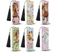 Lot De 6 Diamond-Painting Marque Page Cheval, Diamond Painting Cheval Marque-Pages En Forme De Cheval, Diamond Painting.5d Pour Filles Et Garçons
