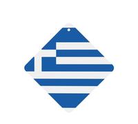 Lot de 6 diffuseurs d'arômes carrés à suspendre pour voiture Motif drapeau grec