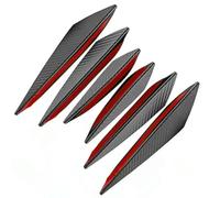 Lot de 6 Diffuseurs de Pare-Chocs en PVC Léger Noir Carbone Protection de Pare-Chocs pour Voiture Lèvre de Robuste Adaptée à la Modification Automobile