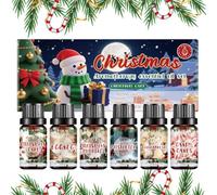 Lot de 6 diffuseurs d'huiles parfumées de Noël, parfums saisonniers, huile de qualité supérieure pour la fabrication de savon, mélanges de diffuseurs pour décorations d'hiver