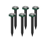 Lot de 6 dispositifs répulsifs à ultrasons pour cour extérieure, pour lapins et cerfs