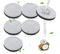 Lot de 6 Disque Filtrant à Eau Recharge pour Bouteilles Compatible avec Brita Fill & Go - Réduit les PFAS, le Chlore, les Microparticules, d'Autres Substances Altérant le Goût Dans l'Eau Potable