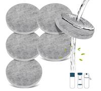 Lot de 6 Disque Filtres à Eau de Qualité Supérieure pour Bouteilles Compatible avec Brita Fill & Go - Élimine 99% de PFAS Chlore Microparticules Autres Substances Altérant le Goût Dans l'eau Potable