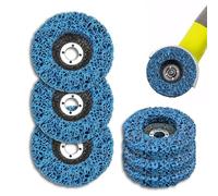 Lot de 6 disques à dénuder 115 mm, meuleuse d'angle pour enlever la peinture, la rouille, les soudures et l'oxydation (couleur : bleu)