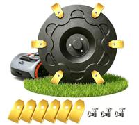 Lot de 6 disques de coupe compatibles avec robot tondeuse Segway Navimow i105E, i108E, i110n, i205 AWD, i208 AWD - Plateau de tonte de qualité supérieure en plastique renforcé de fibre de verre
