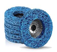 Lot de 6 disques de nettoyage grossiers - Diamètre : 115 mm - Élimine la rouille CSD - En nylon non-tissé CBS - Pour meuleuse d'angle - Bleu Flex (115 mm)