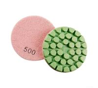 Lot de 6 disques de polissage pour béton de 100 mm | Disques de ponçage émeri pour marbre, granit, terrazzo | Meules de meulage humides et sèches avec dos en nylon | Grain 50-2000 (grain 500)