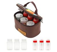 Lot de 6 distributeurs d ' assaisonnement avec couvercle rotatif et de voyage, pot à épices, poivrière, distributeur de condiments, shaker d ' assaisonnement en plastique pour bouteille de barbecue,