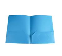 Lot de 6 dossiers avec poches robustes à 2 poches, format lettre, deux poches, peut contenir 100 feuilles, 29 x 24 cm, dossier scolaire avec fente pour carte