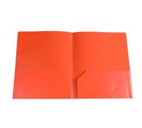 Lot de 6 dossiers avec poches robustes à 2 poches, format lettre, deux poches, peut contenir 100 feuilles, 29 x 24 cm, dossier scolaire avec fente pour carte