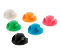 Lot de 6 doubles clips pour câbles - Zenitech Multicolore G