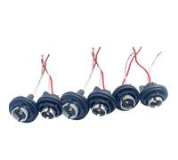 Lot de 6 douilles d'ampoule LED 1156 BA15S P21W pré-câblées pour faisceau de câblage DC 12-24 V de voiture, clignotants, feux arrière