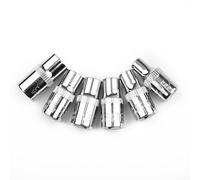 Lot de 6 douilles E 1/4" pour embouts femelles Torx Star E4 E5 E6 E7 E8 E10, outil à main en acier traité thermiquement 50# avec finition chromée