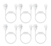 Lot de 6 Douilles E27 Avec Interrupteur - Câble de 1,8 m pour Lampe, Bureau, Cuisine, Salon, Chambre d'Enfant (Blanc)