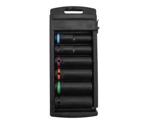 Lot de 6 douilles pneumatiques essentielles en acier au chrome vanadium avec boîte à outils de rangement pratique