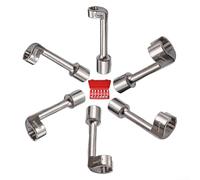 Lot de 6 douilles pour conduite de carburant diesel automobile - Tailles 12 - 19 mm - Avec 1/2 entraînement et étui de transport pour une organisation facile des outils