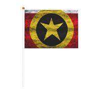 Lot de 6 drapeaux du Maryland et 10 drapeaux à main, bannières sur bâton, petits drapeaux pour défilés, fête, bar, anniversaire