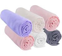 Lot de 6 Draps Housse 40x80 / 40x90 cm Lit Bébé, Berceau, Couffin | 100% Coton | Candy | Extensible Respirant | Sommeil sain | Marque Easy Dort | Certifié Oeko-Tex | Fabriqué en Europe