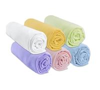Lot de 6 Draps Housse 70x140 cm Lit Bébé Lit Enfant 70 x 140 cm| 100% Coton Jersey | Multicouleur | Extensible & Respirant | Sommeil sain | Marque Easy dort | Oeko-Tex | Qualité | Fabriqué en Europe