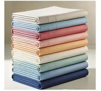 Lot de 6 Draps-Housses 160x200 cm -Polycoton 57 Fils - Bonnet 25 cm - Doux, Résistants et Confortables pour Lit Double Repassage Facile