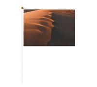 Lot de 6 dunes de sable et 10 drapeaux à main - Bannières en bâton - Petits drapeaux pour défilé, fête, bar, anniversaire