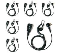 Lot de 6 écouteurs radio pour Motorola CP200 avec crochet d'oreille | Pour radios bidirectionnelles CP200 CP185 CLS1110 CLS1410 BPR50DX BPR40 RMU2040