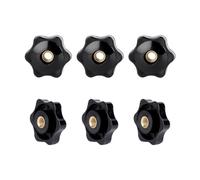 Lot de 6 écrous à poignée étoile M8 de 32 mm - Écrou papillon M8 - Vis à poignée étoile M8 - Porte-vélos - Pièces de rechange - Poignée en étoile pour meubles, machine, appareils de fitness - 32 mm