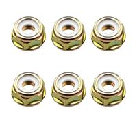 Lot de 6 écrous de collier filetés M10 x 1,25 à gauche, pour outils de jardin, utilisés pour tondeuse à gazon, découpeuse, tondeuse à gazon, 6 pièces (6)