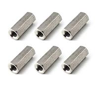 Lot de 6 écrous de couplage hexagonaux M10 x 17 x 25 en acier inoxydable 304