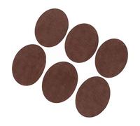 Lot de 6 écussons ovales à coudre ou à repasser pour réparation du coude ou du genou Marron 14 x 11 cm