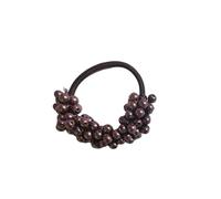 Lot de 6 élastiques à cheveux pour femme - Élastiques à cheveux - Pour queue de cheval - Serre-tête tressé - Pour femme - Marron