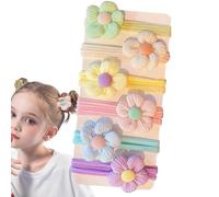 Lot de 6 élastiques à cheveux pour petite fille | Accessoires de coiffure tendance pour queue de cheval pour cheveux fins bouclés épais au quotidien pour bébé, adolescent, enfant