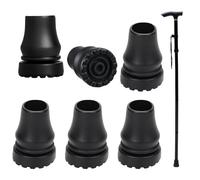 Lot de 6 Embout de Canne Embouts de Rechange en Caoutchouc pour Cannes Embouts de Canne de Marche pour Canne Standard de 19 mm de Diamètre, Bâtons de Randonnée
