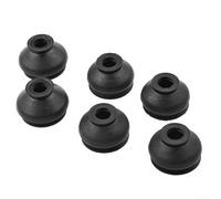 Lot de 6 embouts de biellette de direction en caoutchouc pour suspension de direction - Fixation à rainure et languette - Design flexible pour réduire l'usure et prolonger la durée de vie des pneus