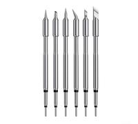 Lot de 6 embouts de fer à souder pour fer à souder - Kit de remplacement de précision avec crochet incurvé - Petite et grande - Embouts en fer à cheval pour réparation électronique et projets de