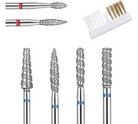 Lot De 6 Embouts De Ponceuse À Ongles, Embouts De Ponceuse À Ongles, Embouts De Ponceuse À Ongles, Embouts Avec Rainures En Spirale Pour Ongles En Gel, Manucure Et Pédicure