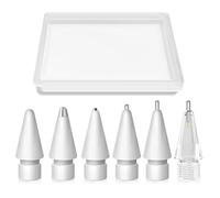 Lot de 6 embouts de rechange compatibles avec Apple Pencil, plusieurs pointes durables compatibles avec iPad Pro/Pencil Pro/USB-C/1ère génération/2ème génération