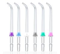 Lot de 6 embouts de rechange compatibles avec Waterpik, embouts de rechange pour hydropulseur bucco-dentaire, embouts classiques compatibles avec WP-100 WP-250 WP-560 WP-660