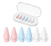 Lot de 6 embouts de rechange de couleur pour Apple Pencil Pro/2{^>e<^} génération/1ère génération/USB C, résistants à l'usure, pointes sensibles et précises pour iPencil avec étui, ensemble d'embouts