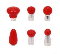 Lot de 6 embouts de rechange en cuir pour débosselage de voiture M8 - Outil de réparation de carrosserie sans peinture (plastique et acier inoxydable)
