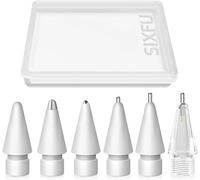 Lot de 6 embouts de rechange pour Apple Pencil,plusieurs pointes durables pour iPad Pro/Apple Pencil Pro/USB-C/1ère génération/2ème génération