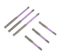 Lot de 6 embouts de tournevis cruciformes magnétiques FPH2 en alliage d'acier pour électricien avec traitement phosphatant 65 mm 110 mm de long