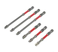 Lot de 6 embouts de tournevis cruciformes magnétiques pour électricien en alliage d'acier trempé avec traitement anti-sablage adaptés aux disjoncteurs