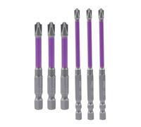 Lot de 6 embouts de tournevis cruciformes spéciaux pour électriciens, FPH2 à tête fendue, longueurs 65 mm et 110 mm